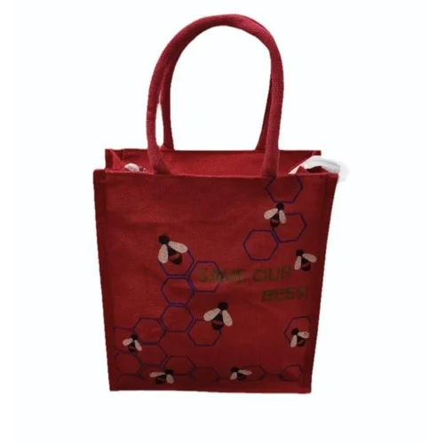 10kg Red Printed Jute Bag