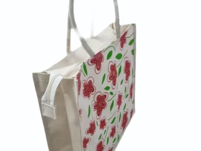 10kg White Printed Jute Bag