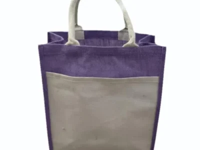 12kg Purple Plain Jute Shopping Bag