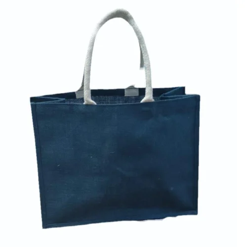 5kg Blue Plain Jute Shopping Bag
