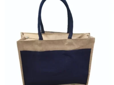 7kg Black Plain Jute Shopping Bag