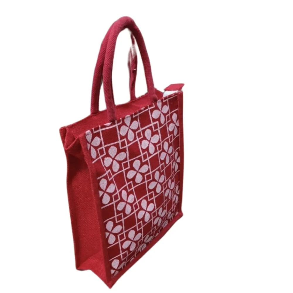 7kg Red Printed Jute Bag - Image 2
