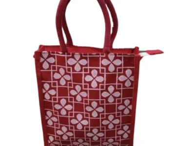 7kg Red Printed Jute Bag