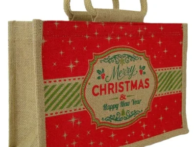 Christmas Jute Gift Bags