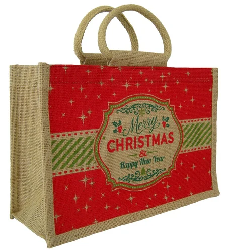 Christmas Jute Gift Bags