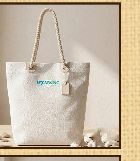 Boho Block-Print Jute Tote