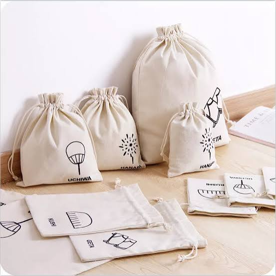 Drawstring Cotton Pouch
