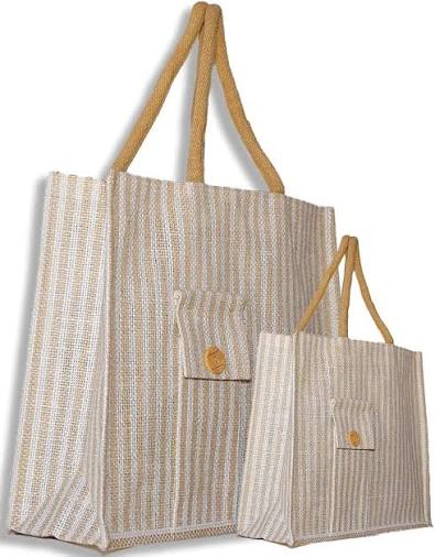Lined Jute Carry Bag